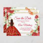 コーラルバラクインセアニラ15アノスセーブ・ザ・デート サンキューカード (正面/裏面)