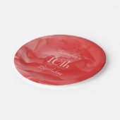 コーラルバラピンクフローラ、名前、第10回誕生日パーティー ペーパープレート (アングル)