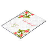 コーラルバラフラワーズゲストブック ノートブック (左側)