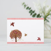 コーラルバーガンディレッドツリープレミアム結婚式招待状 招待状 (スタンド正面)