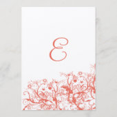 コーラルバード アンド スワールズ ウェディング メニュー (裏面)