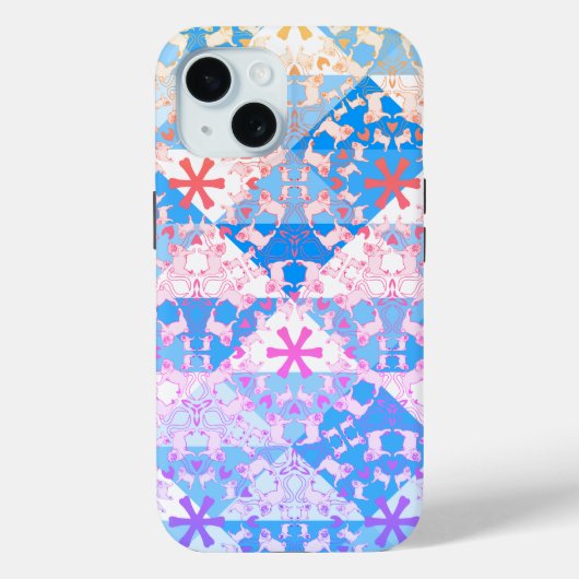 コーラルパグ柄トライアングルケース Case-Mate iPhoneケース (裏面)