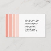 コーラルパステルミニマリストプロフェッショナル名刺 名刺 (裏面)