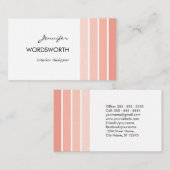 コーラルパステルミニマリストプロフェッショナル名刺 名刺 (正面/裏面)