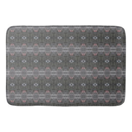 コーラルパターン(の模様が)あるアクセント付き灰色 バスマット