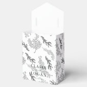 コーラルパターンB&W航海の結婚式の引き出物ボックス フェイバーボックス (オープン)