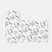 コーラルパターンB&W航海の結婚式の引き出物ボックス フェイバーボックス (折り畳みなし)