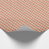 コーラルパンジー – レトロ壁紙パターン ラッピングペーパー (角)