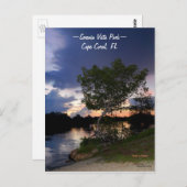 コーラルパーク運河サンセットポストカード ポストカード (正面/裏面)