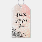 コーラルパーソナライズされたサンキューギフトラベル ギフトタグ (裏面)