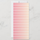 コーラルパーソナライズされたピーチグラディエントストライプブックマーク (裏面)
