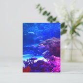コーラルパーソナライズされたリーフ ポストカード (スタンド正面)
