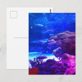 コーラルパーソナライズされたリーフ ポストカード (正面/裏面)