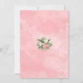 コーラルパームズトロピカルボタニカルゴールドフォイル結婚ズ 招待状 (裏面)