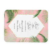 コーラルパームズトロピカルボタニックウェディングザデイト マグネット (横)