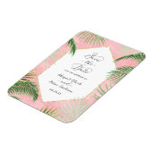 コーラルパームズトロピカルボタニックウェディングザデイト マグネット (左側)