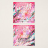 コーラルパールオパールグリッタードリップスイヤリングディスプレイ (正面&裏面)