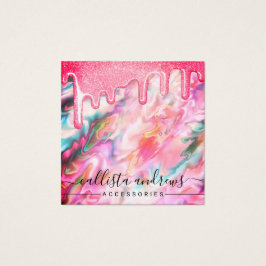 コーラルパールオパールグリッタードリップスイヤリングディスプレイ