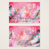 コーラルパールオパールグリッタードリップブレスレットディスプレイ (正面&裏面)