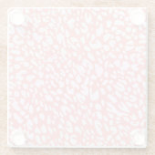 コーラルヒョウ印刷パターン ガラスコースター (裏面)