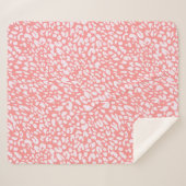 コーラルヒョウ印刷パターン シェルパブランケット (正面(横))