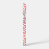 コーラルヒョウ印刷パターン iPhone 15ケース (左側面)