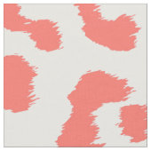 コーラルヒョウ柄 ファブリック (クローズアップ)