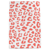 コーラルヒョウ柄 ミディアムペーパーバッグ (正面)