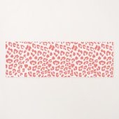コーラルヒョウ柄 ヨガマット (正面(横))