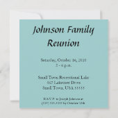 コーラルビル湖 家族再会 招待状 (裏面)