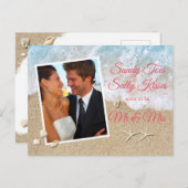 コーラルビーチウェーブサンディトゥーズ塩っぽいキス写真 ポストカード (正面/裏面)