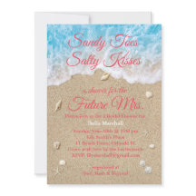 コーラルビーチウェーブブライダルシャワー招待