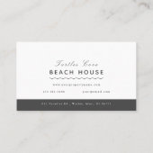 コーラルビーチハウスコテージB&Bレンタル 名刺 (裏面)