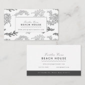 コーラルビーチハウスコテージB&Bレンタル 名刺 (正面/裏面)