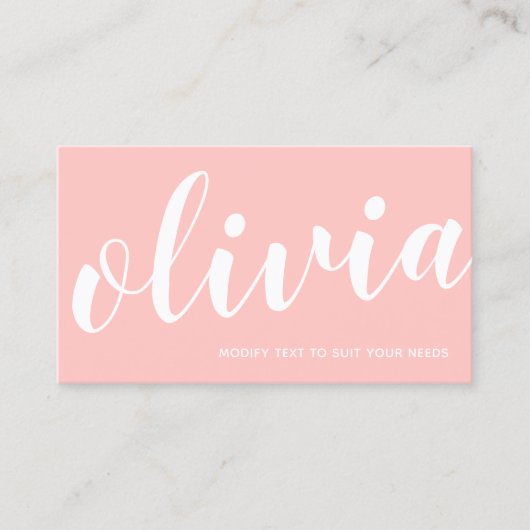 コーラルピはっきりしたンク手書き文字書き 名刺 (正面)