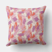 コーラルピはっきりしたンク2のブラシストロークの飛び散り クッション (裏面)