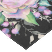 コーラルピエレガントッカラフルクの花フローラブラック テーブルクロス (アングル)