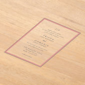 コーラルピエレガントックモノグラモダンム結婚ス アクリル招待状 (レイダウン)