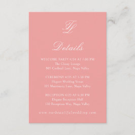 コーラルピエレガントッ伝統的ク結婚ス エンクロージャーカード