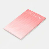 コーラルピエレガントンクをリストする書道グラデーション ポストイット (アングル)