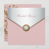 コーラルピエレガントンクブライダルシャワー 招待状 (正面/裏面)
