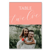 コーラルピエレガントンク結婚の写真 テーブルナンバー (裏面)