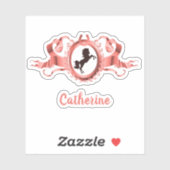 コーラルピエレガントンク馬のリボンクレスト名 シール (シート)