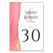 コーラルピコンテンポラリーンク結婚のテーブル番号 テーブルナンバー (裏面)