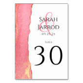 コーラルピコンテンポラリーンク結婚のテーブル番号 テーブルナンバー (正面)