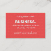 コーラルピシンプルンクとミントグリーンミニマルデザイン 名刺 (裏面)