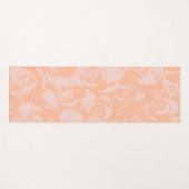 コーラルピスタイリッシュンクフローライラストレーションパターン ヨガマット (正面(横))