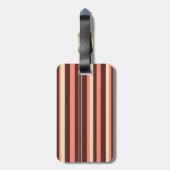 コーラルピストライプのックトラベルバッグIDカスタム ラゲッジタグ (裏面縦)