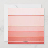 コーラルピストライプのックトーンオン結婚トーン 招待状 (裏面)