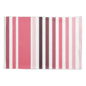 コーラルピフェミニンンクの広いストライプの名前 枕カバー (裏面)